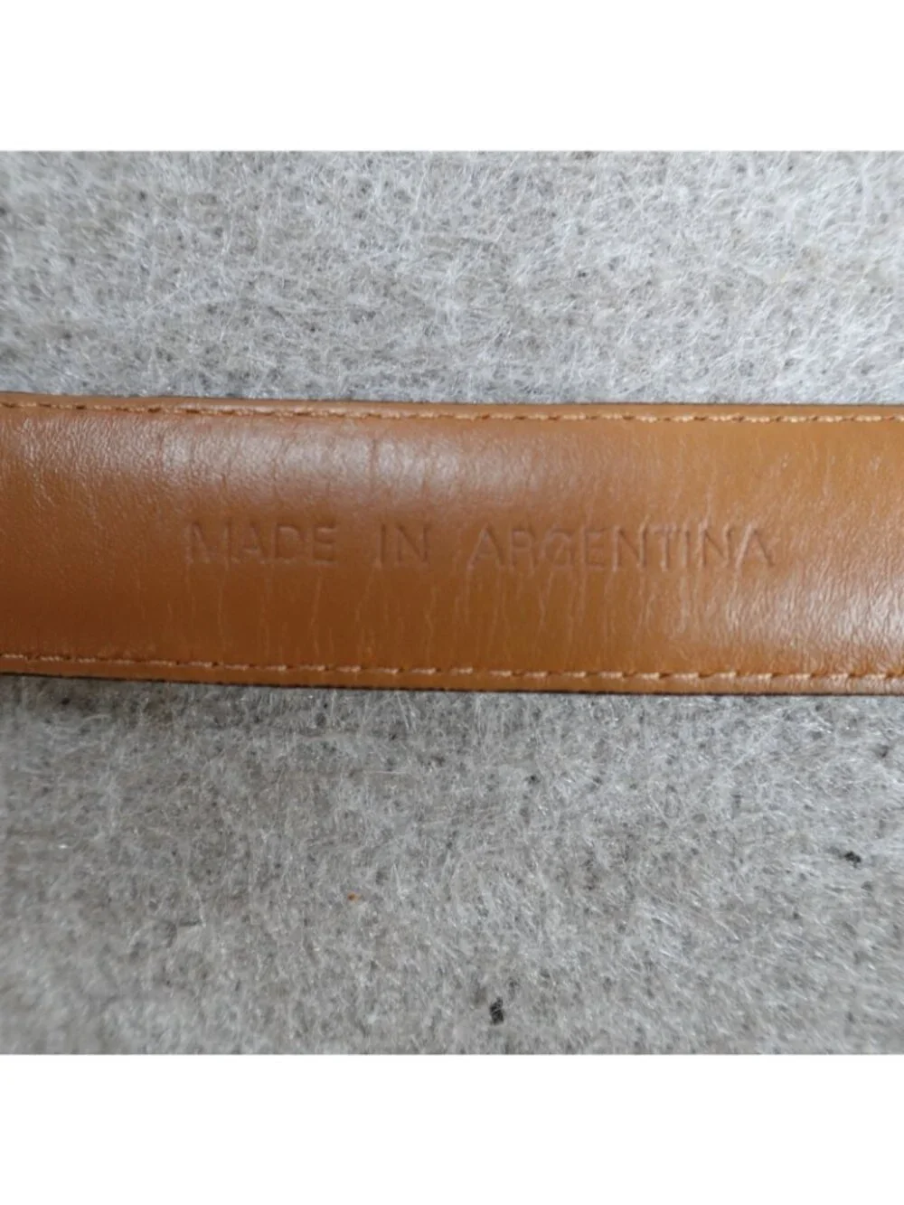 Polo Ralph Lauren Mens Belt 38 Brown Pebbled Dress